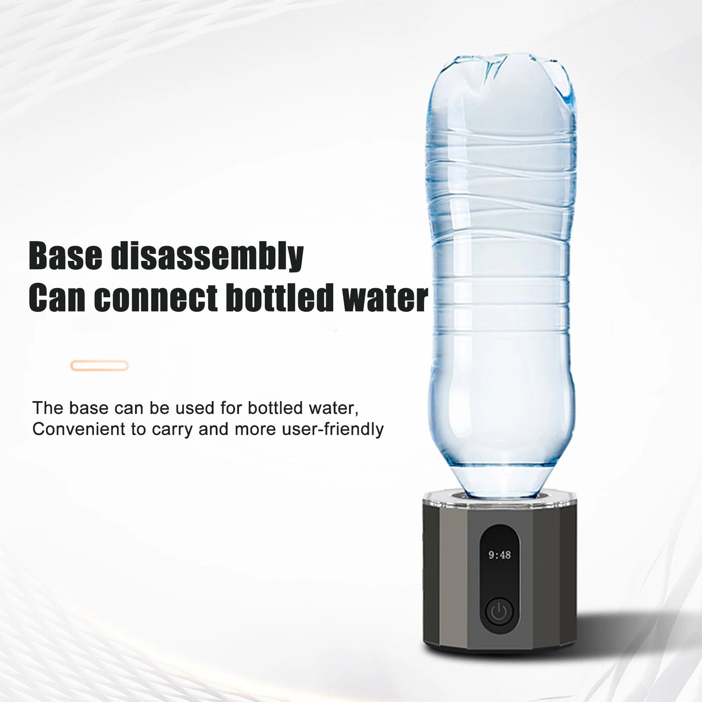 H60 6000PPB Intelligent Hydrogen Rich Water Cup Portable Water Electrolysis Hydrogen Cup Leak-Proof Mug Healthy Drinking Cup eprolo