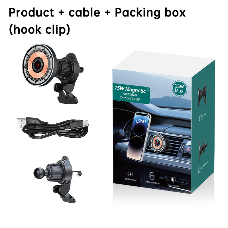 15W Magnetic Fast Car Charger Wireless Phone Stand Magnetic Mount Holder Qi Car Wireless Charger eprolo