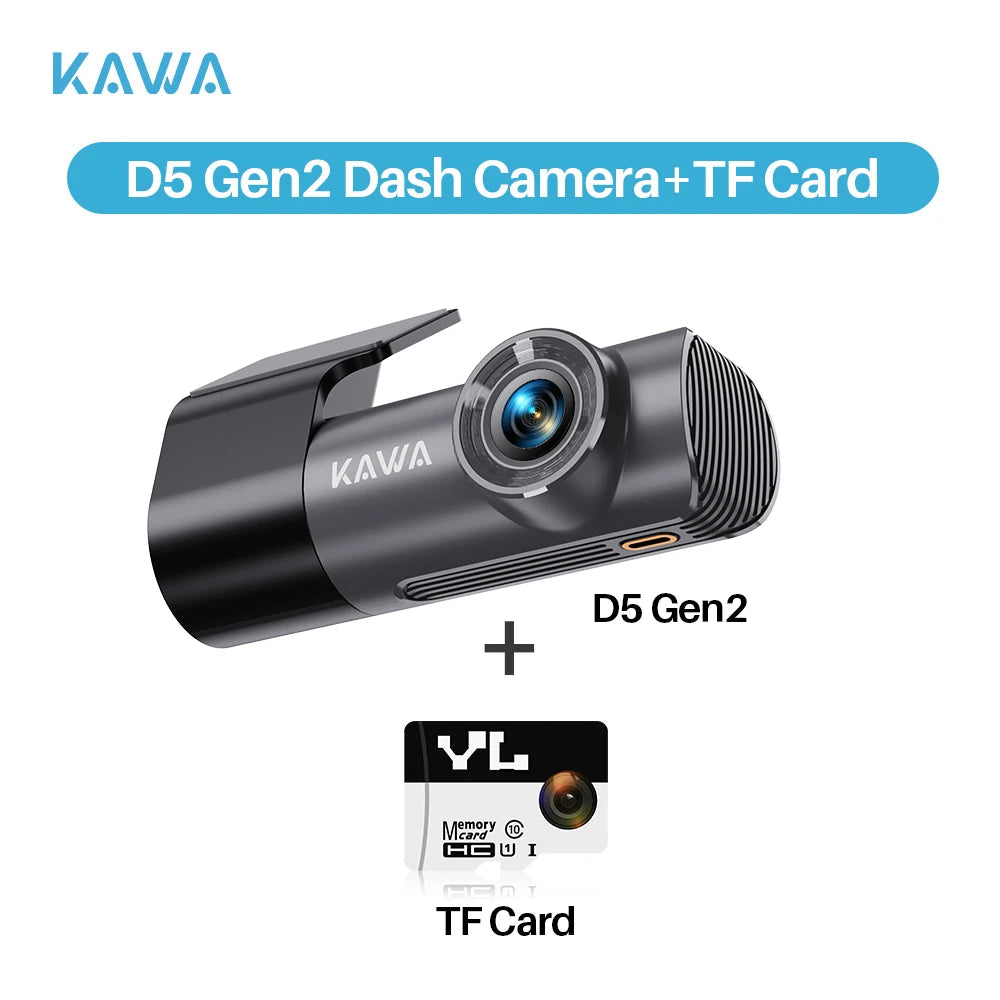 2K Dash Camera For Car DVR Dash Cam In The Car KAWA D5 Video Recorder Emergency Voice Control WiFi APP Monitor WDR Dashcam sayaragear