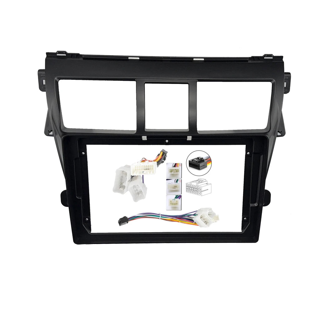 For Toyota Vios XP90 Belta Yaris sedan 2006-2013 Car Android Radio Fascias 9 inch Stereo Panel Harness Connector Power Cable sayaragear