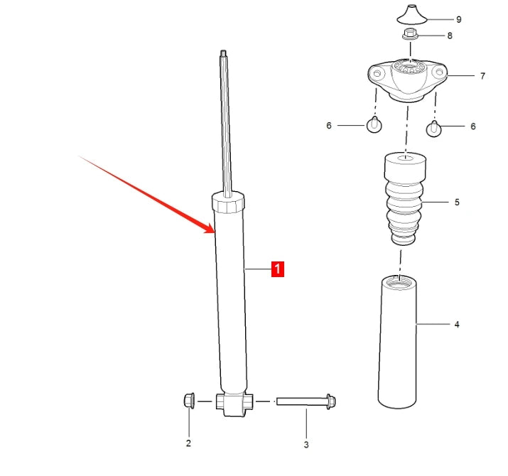 ATMMG Original For SAIC MG6 Rear Shock Absorber Rear Hydraulic Shock Absorber 10462903 10628386 - sayaragear