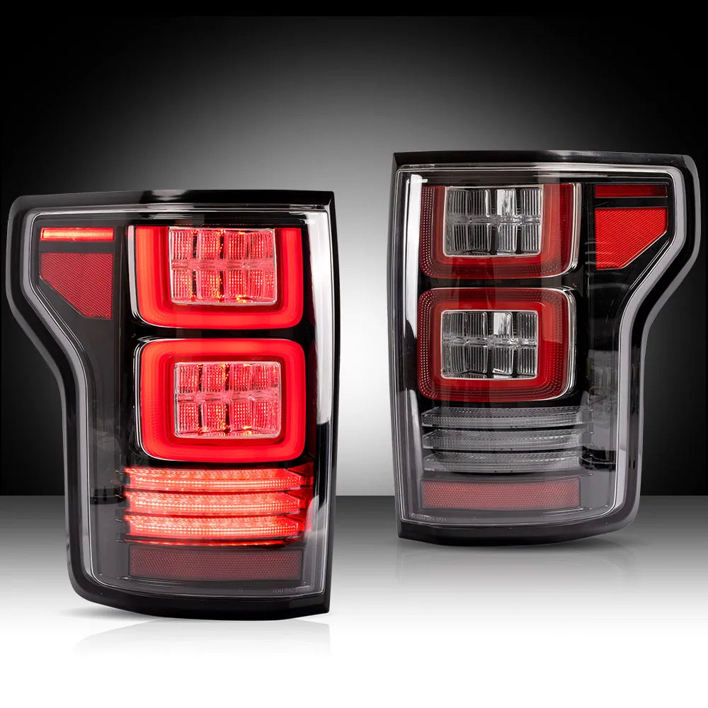 Vland 15-20 F150 13th Gen (P552) Full LED Tail Lights With Sequential Turn Signal Rear Lamp Assembly Upgrade sayaragear