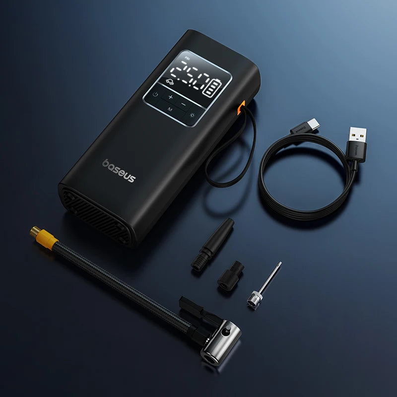 Baseus Wireless Car Air Pump Portable Air Compressor for Car Motorcycles Bicycle Electric Tire Inflator with LCD Digital Display sayaragear