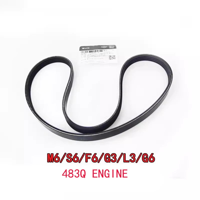 Generator Belt for BYD M6 S6 F6 G3 L3 G6 488Q 483Q Engine Power Steering Pump Belt Car Accessories - sayaragear