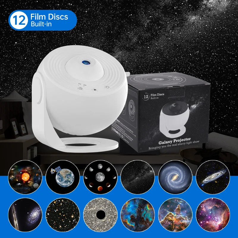 Night Light Galaxy Projector Starry Sky Projector 360° Rotate Planetarium Lamp For Kids Bedroom Valentines Day Gift Wedding Deco sayaragear