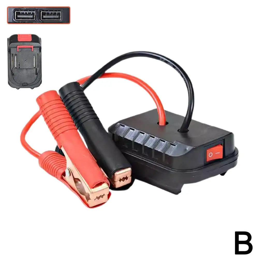 Car Lithium Battery Converter Charger Clip Auto Igniter Jump Starter For Makita Booster Cable Adapter Emergency Power DIY Tools sayaragear