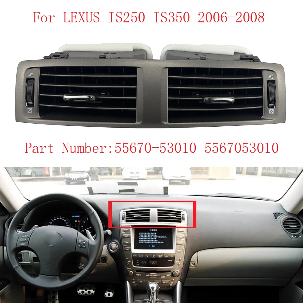 for Lexus IS250 IS350/ISF 2006-2008 Center Air Conditioner Dashboard Air Conditioning Vent Outlet Panel Grille sayaragear