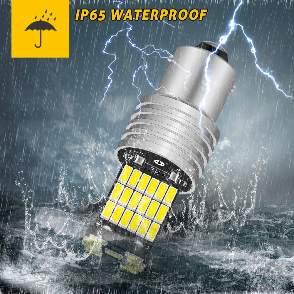 2PCS 1156 BA15S P21W S25 7506 LED Bulbs High Power 45pcs 4014SMD Super Bright 1200LM Replace For Car Reversing Light White sayaragear