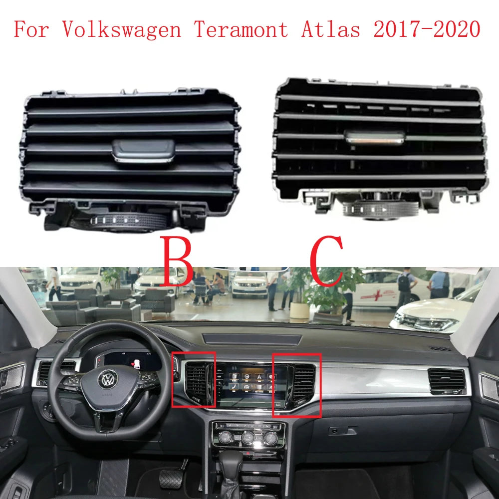 HAOCHEN 1/2PCS OEM Dashboard Air Conditioner Outlet Air AC Vent for VW Teramont Atlas 2017-2020 sayaragear
