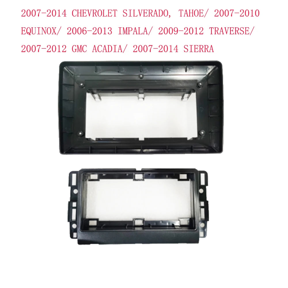 Car Radio FasciaS Frame For Chevrolet Express Van Traverse Tahoe 2008-2014 10 inch 2DIN Stereo Panel Harness Power Cord Canbus sayaragear