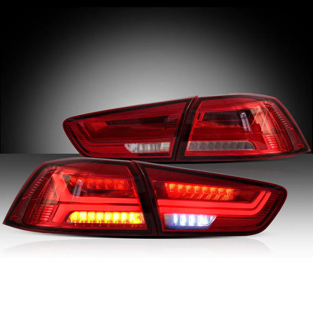 VLAND LED Tail Lights with Sequential Turn Signal for 2008-2017 Mitsubishi Lancer and Lancer Evolution X Rear Lamp Assembly sayaragear