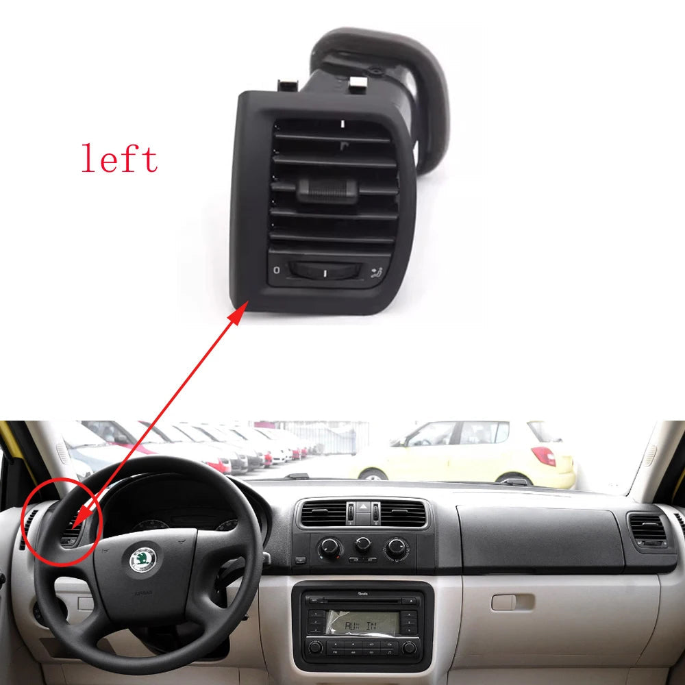HAOCHEN 5J0820951 5J0819701 5J0819702 Dashboard AC Air Conditioning Vents Outlet Grill For Skoda Fabia 2 MK2 Roomster 2009-2015 sayaragear