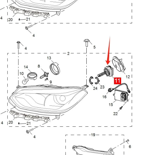 ATMMG Original For SAIC MG GS MGGS Headlight Bulbs Low Beam Bulbs D3S Bulbs 10418811 New sayaragear