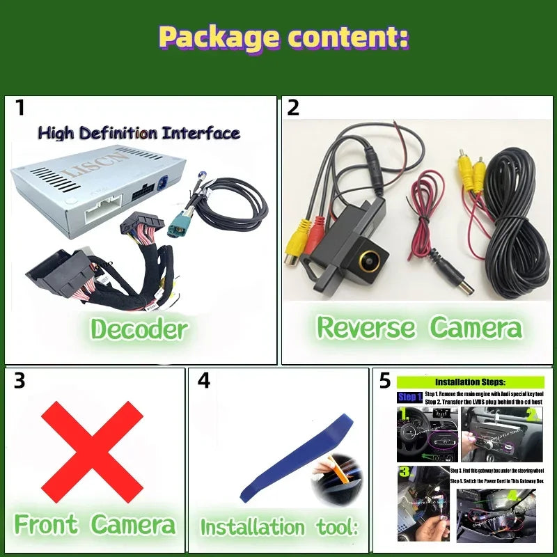 Reverse Camera Kit Special For Peugeot 208 308 408 2008 3008 5008 2012 ~ 2023 Original Screen Plug & Play Front Rear View Camera sayaragear