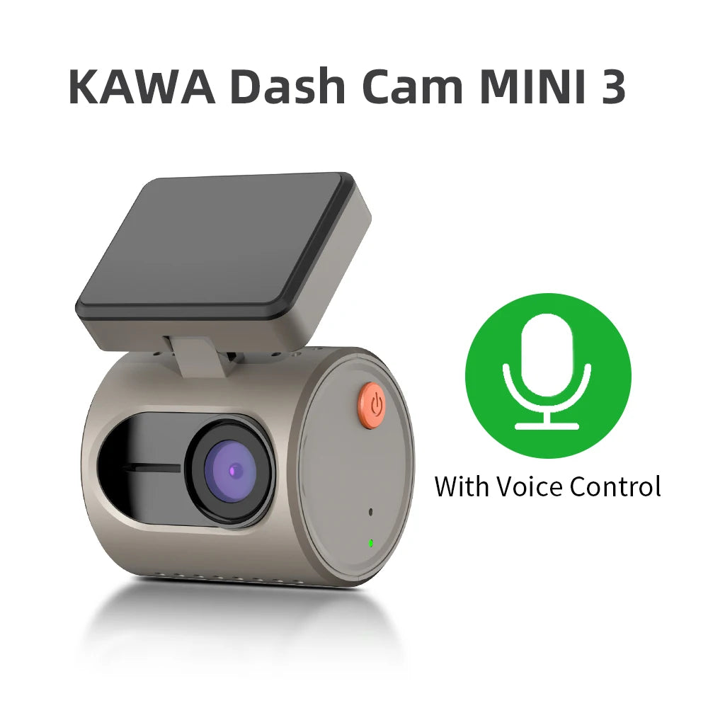 2K Dash Camera For Cars DVR KAWA Dash Cam MINI 3 Video Recorder Emergency Voice Control Night Vision WiFi APP Monitor Dashcam sayaragear