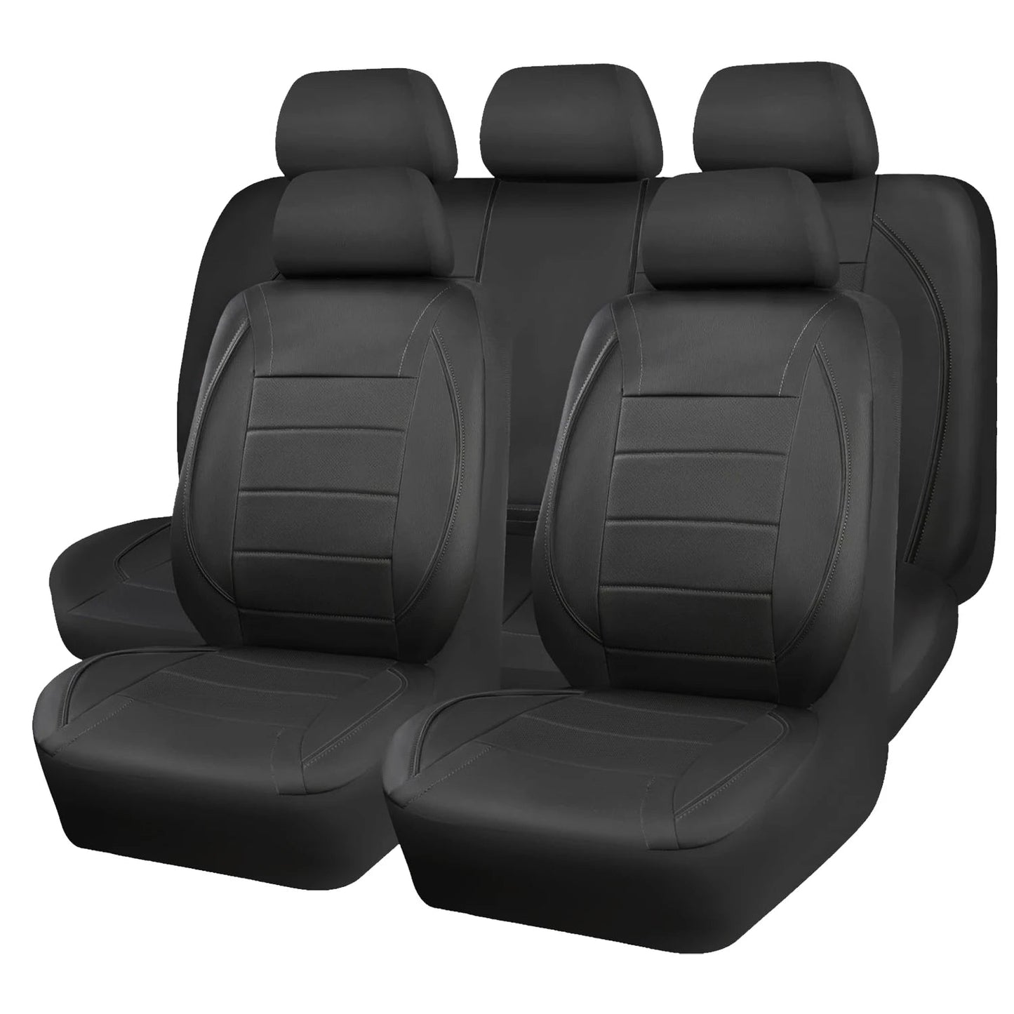 Universal Leather Car Seat Covers Red Simple Waterproof 5 Seat Car Seat Cover sayaragear