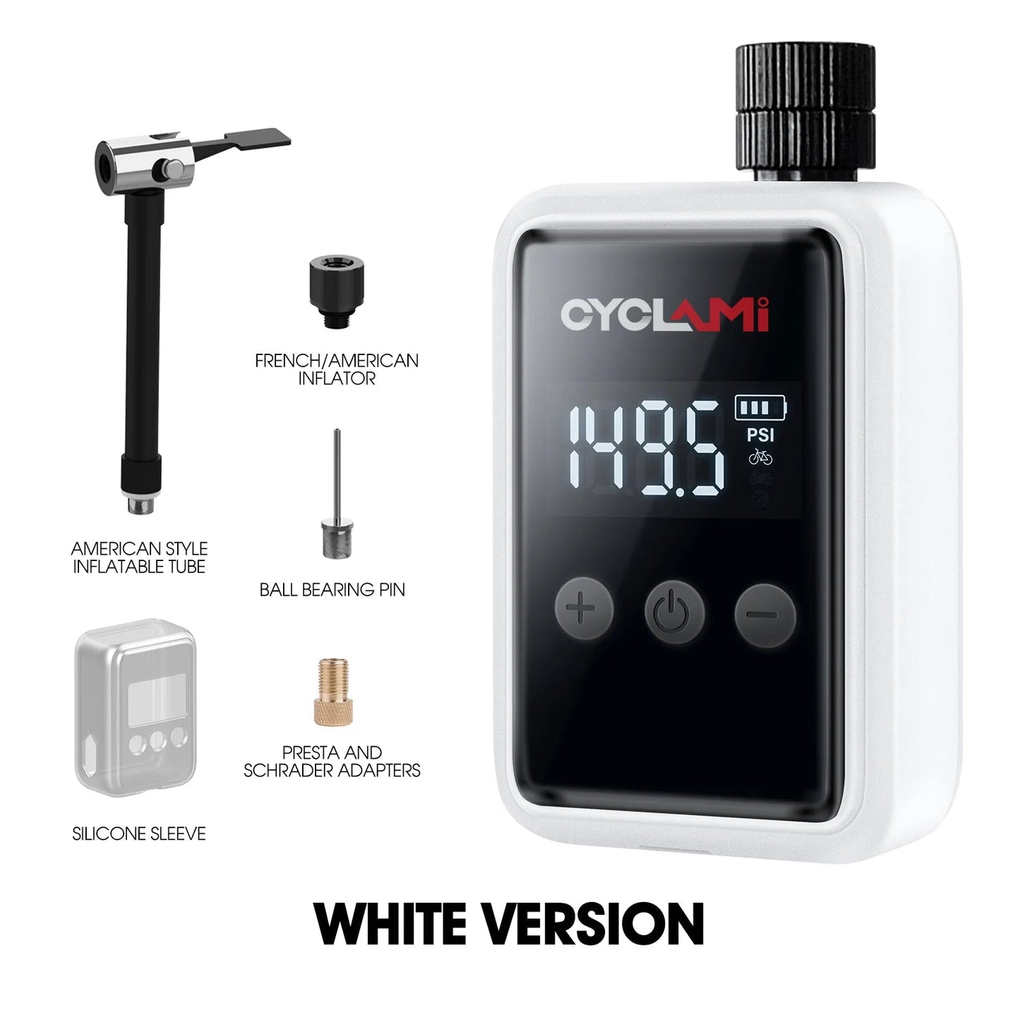 150PSI Portable Pocket Bike Electric Air Pump Schrader Presta Valve MTB MINI Rechargeable Compressor Tire Inflator CYCLAMI HW125 sayaragear