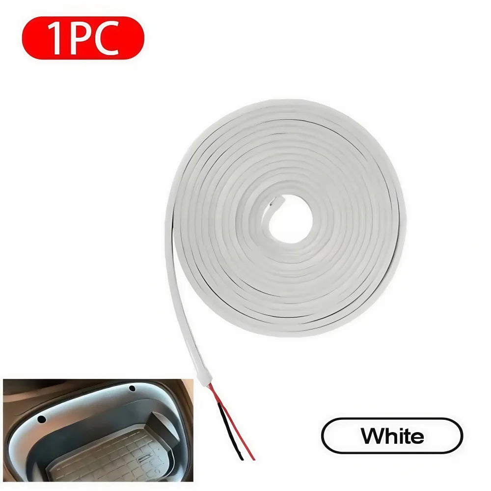 Flexible LED Ambient Light Strip 5m DC12V for Tesla Model Y 3 S After Trunk Frunk Silicone Interior Car Decorative Lamp DIY Lamp sayaragear