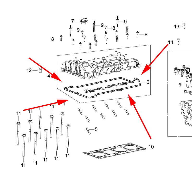 Original valve cover gasket For engine spark plug gasket 10030372040000 for GAC Trumpchi GA8 GM8 GS7 GS8 sayaragear