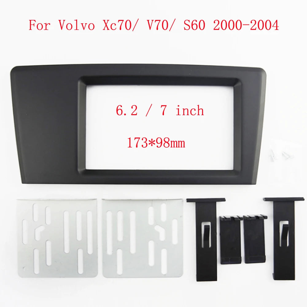 2 Din Car Radio Fascia for Volvo V70 XC70 S60 2000-2004 DVD Frame Dash Mount Kit Adapter Trim Facial Panel Frame Dashboard Bezel sayaragear