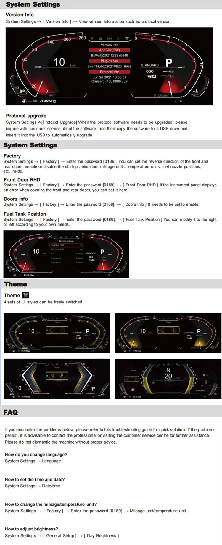 Digital instrument cluster for BMW X5 E70 X6 E71 2006-2013 CCC CIC Odometer,HUD instrument cluster, speedometer cluster 12.3'' sayaragear