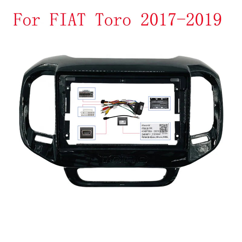 2 Din 9 Inch Car Radio Installation DVD GPS Mp5 ABS PC Plastic Fascia Plane Frame for FIAT Toro 2016-2019 Dash Kit sayaragear