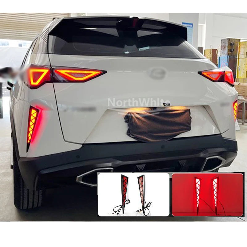 LED Rear Bumper Reflector Light For GAC GS3 2023-2024 Fog Lamp Brake Light Dynamic Turn Rear Fog Lamp Bumper Light sayaragear