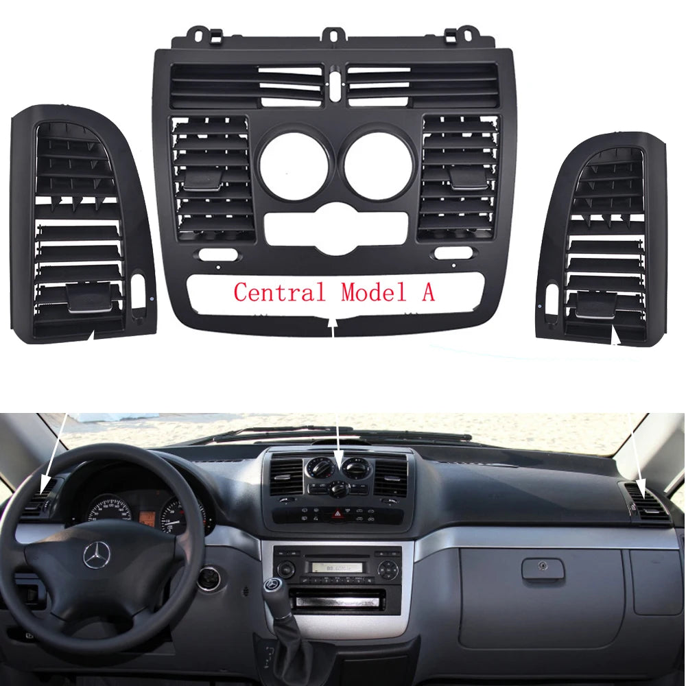 Front Dash Central Left Right Air Conditioner Ac Vent Grill Cover For Mercedes Benz Vito Viano W636 W639 6368300300 6368300200 sayaragear