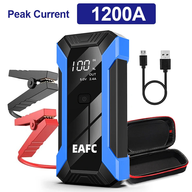 Car Jump Starter 2000A Battery Charger 1200A/1000A Emergency Start-up Lighting Power Bank Car Booster for 12V Vehicles Starting sayaragear