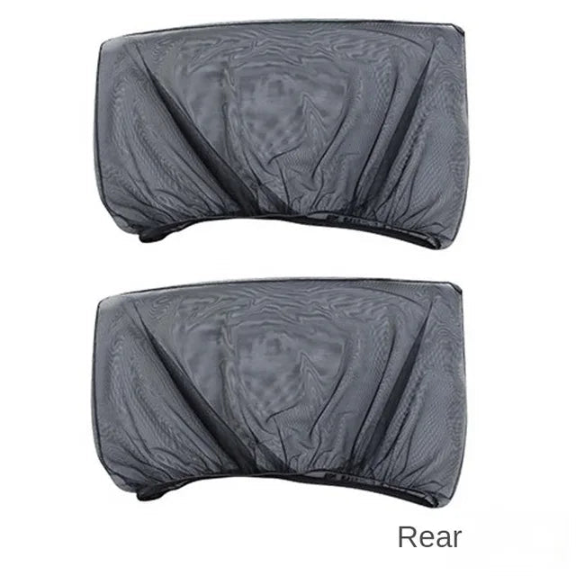 1Pair Car Window Sunshade Mesh Auto Rear Side Window Car Styling Breathable Shade Curtain Sun Visor Cover Automotive Interior sayaragear