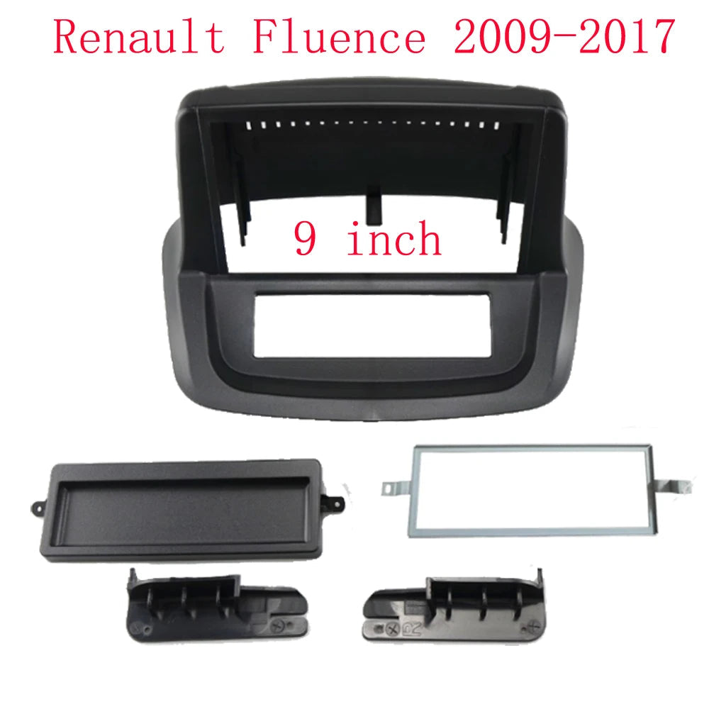 9 Inch Car Fascia Radio Panel for RENAULT Fluence 2009-2017 Dash Kit Install Facia Console Bezel GPS Adapter 9inch Plate Trim sayaragear