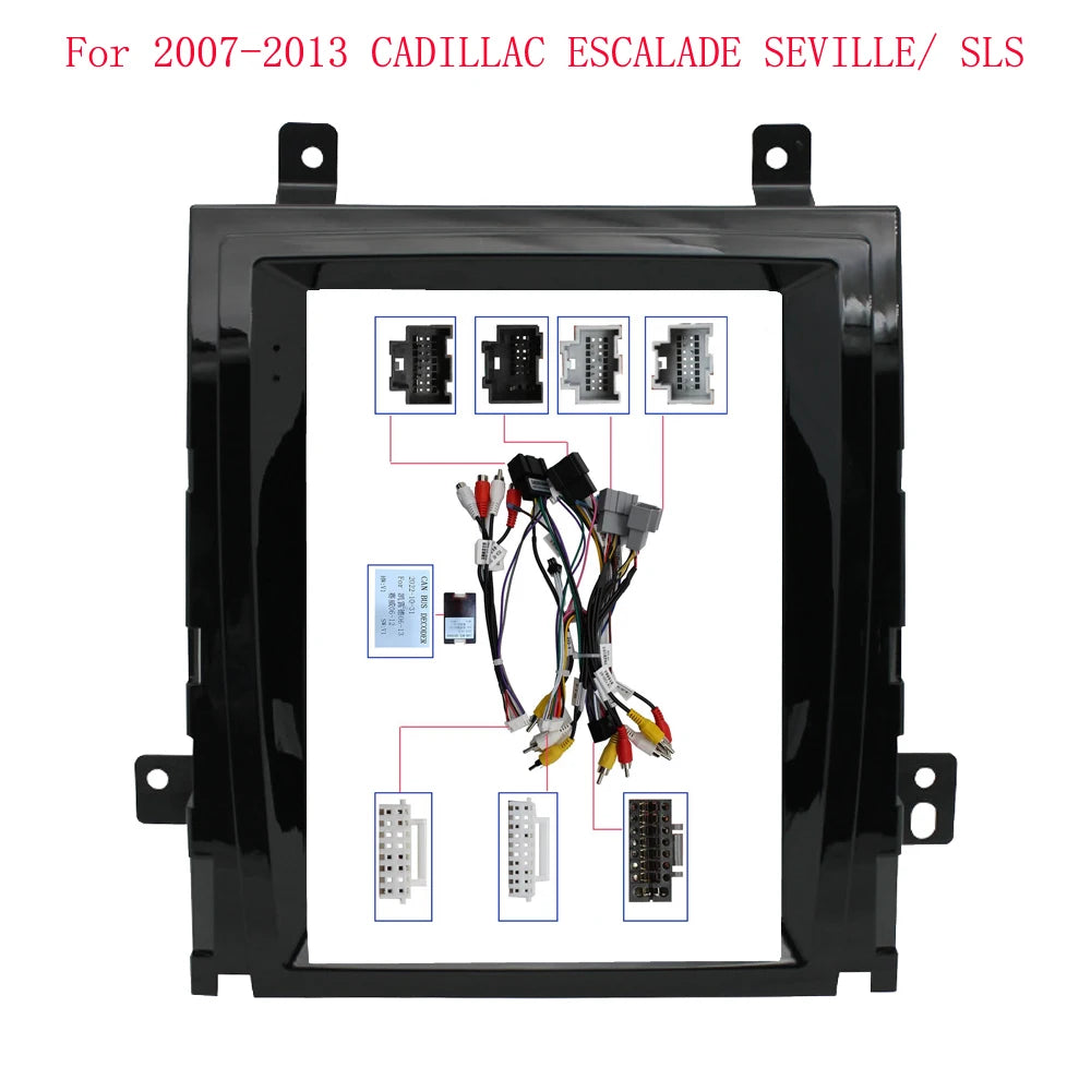 9.7 Inch 2 Din Car Radio Fascias For 2007-2013 CADILLAC ESCALADE SEVILLE/ SLS Tesla Style Multimedia Frame Andriod Player Panel sayaragear