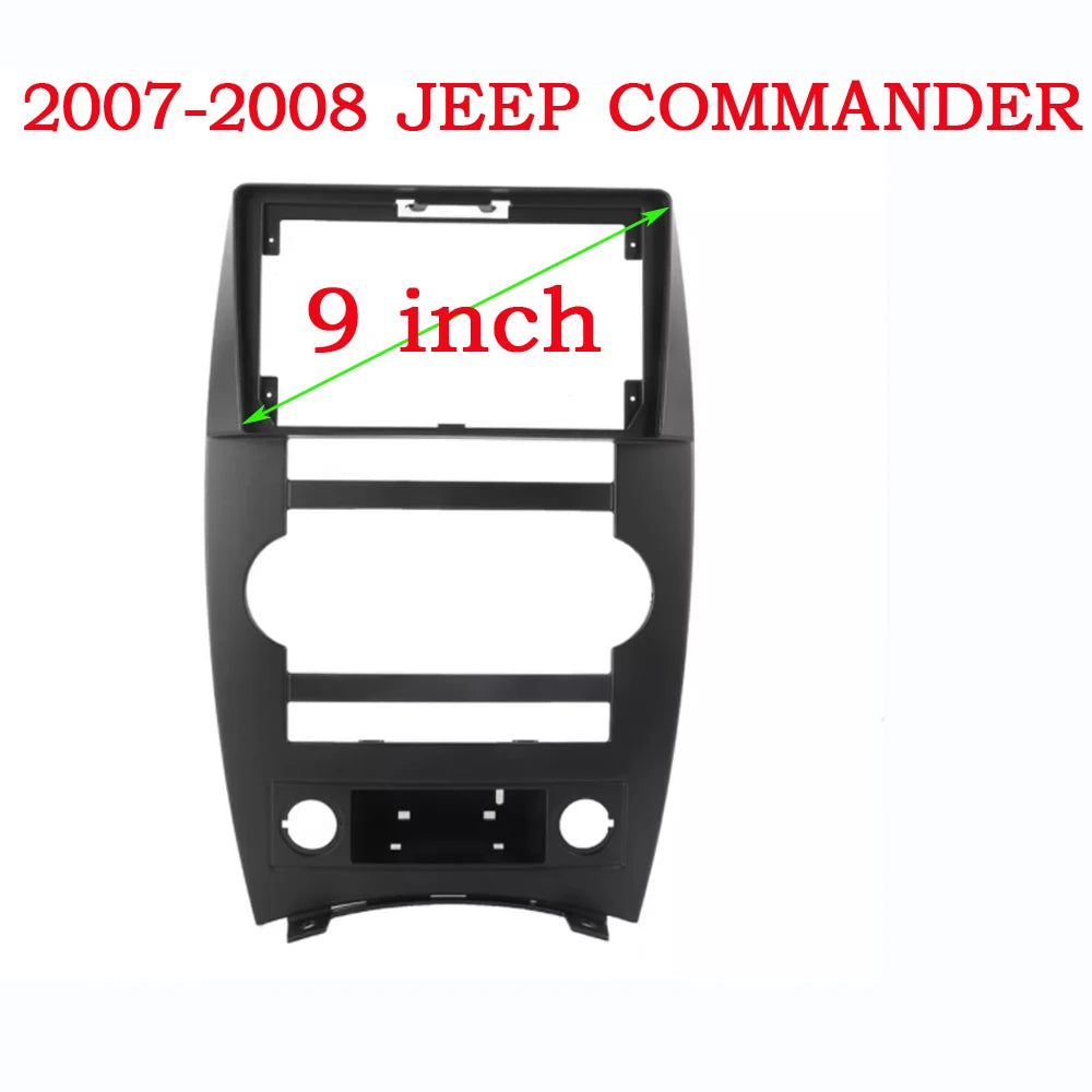 9 Inch Car Frame Fascia Adapter Android Radio Audio Dash Fitting Panel Kit For Jeep Commander 2007-2008 sayaragear