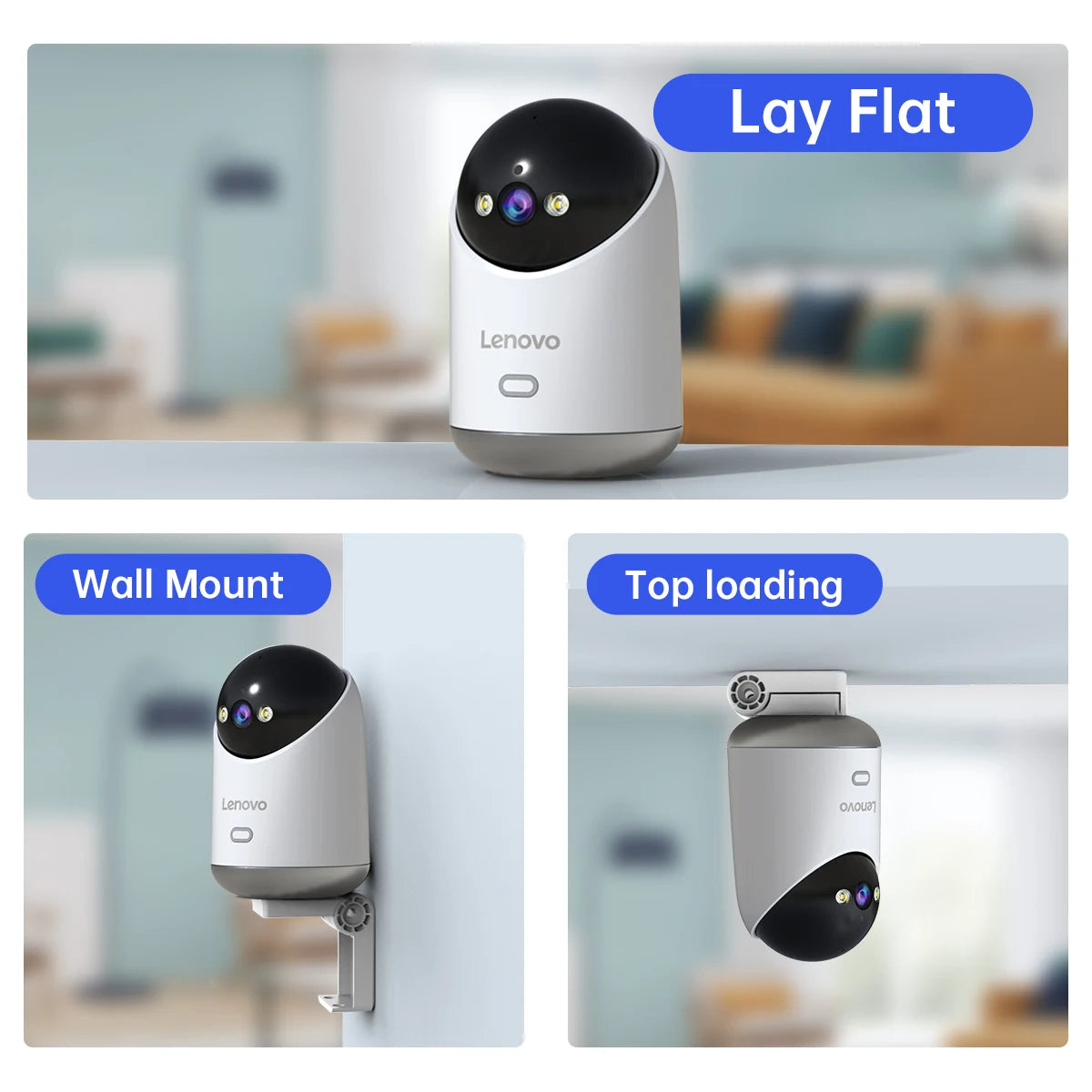 Lenovo 5MP WiFi Camera Smart Home Indoor IP Camera Full Color Night Auto Tracking Security CCTV Surveillance Baby Monitor sayaragear