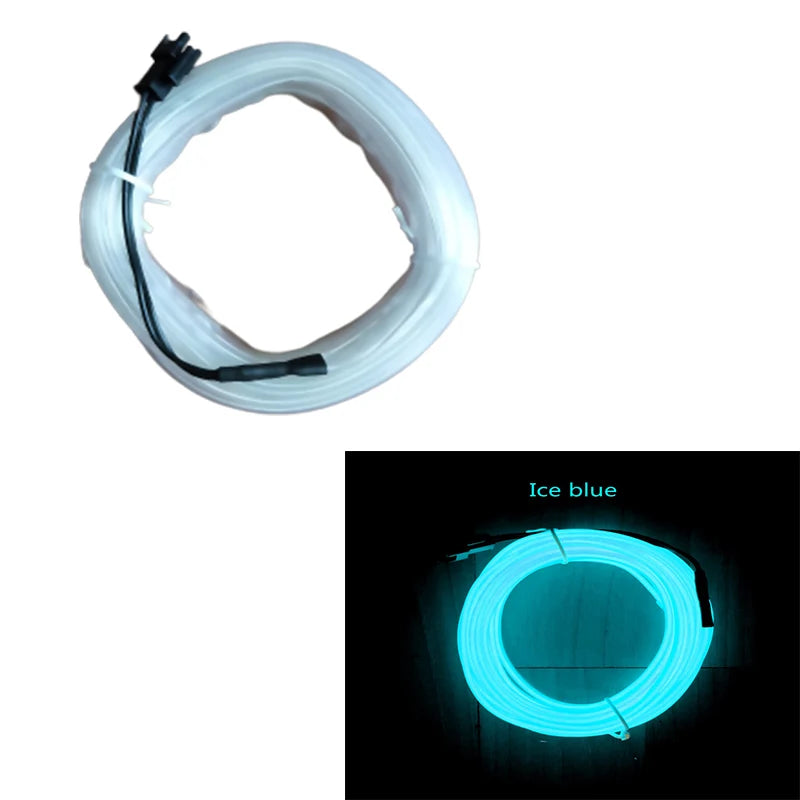 Car Interior Decorative Lamps Strips Atmosphere Lamp Cold Light Decorative Dashboard Console Auto LED Ambient Lights 1/2/3/4/5M sayaragear
