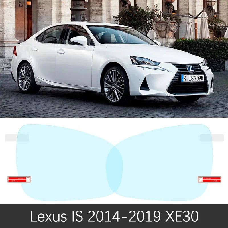 Full Cover Anti Fog Film Rainproof Rearview Mirror for Lexus IS 2006~2019 XE20 XE30 Accessories IS250 300 250 300h 350 200d 220d sayaragear