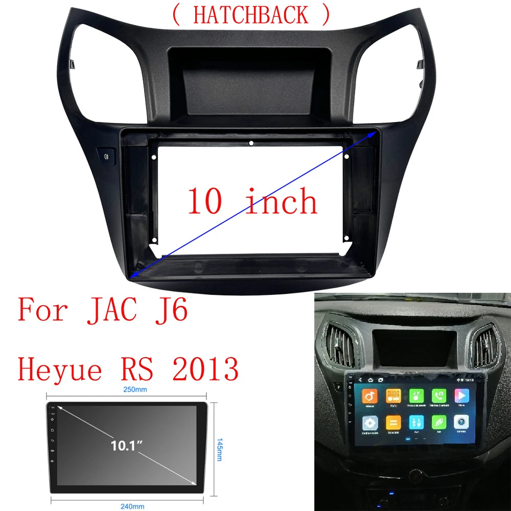 Car Multimedia Frame Car Audio Radio Frame Dashboard Fitting Panel 10.1 INCH Fascias For JAC J6 Heyue RS 2013 sayaragear