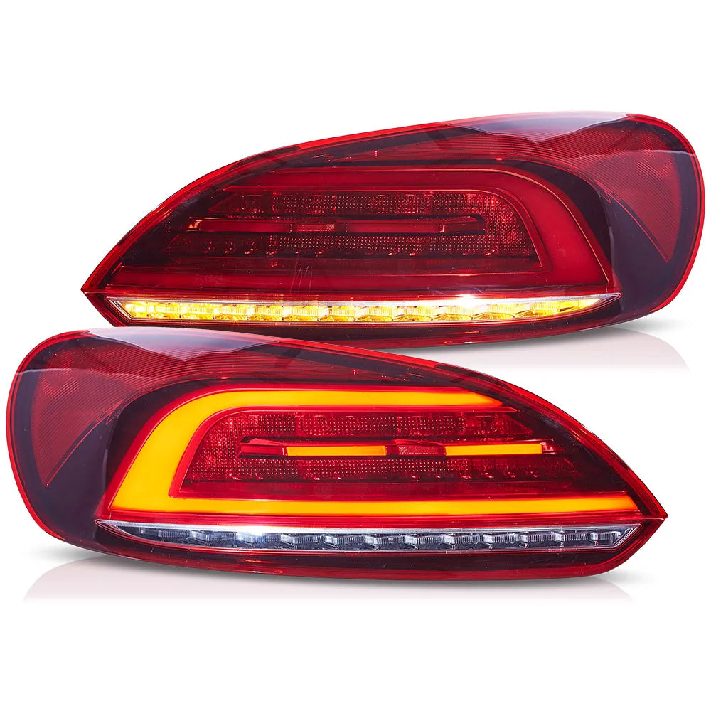 Vland 09-14 Scirocco LED Tail Lights Full LED Rear Lamps W/Amber Sequential Turn Signals sayaragear