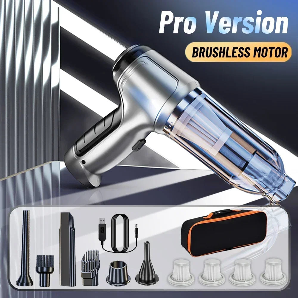95000PA Car Vacuum Cleaner Wireless Powerful Cleaning Machine Auto Robot Car Accessories Home Appliance Strong Suction As Gift sayaragear
