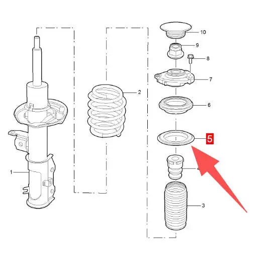 ATMMG original 10401268 front shock absorber spring pad Rubber pad for SAIC MG HS RX5MAX RX5PLUS ZS MG6 sayaragear