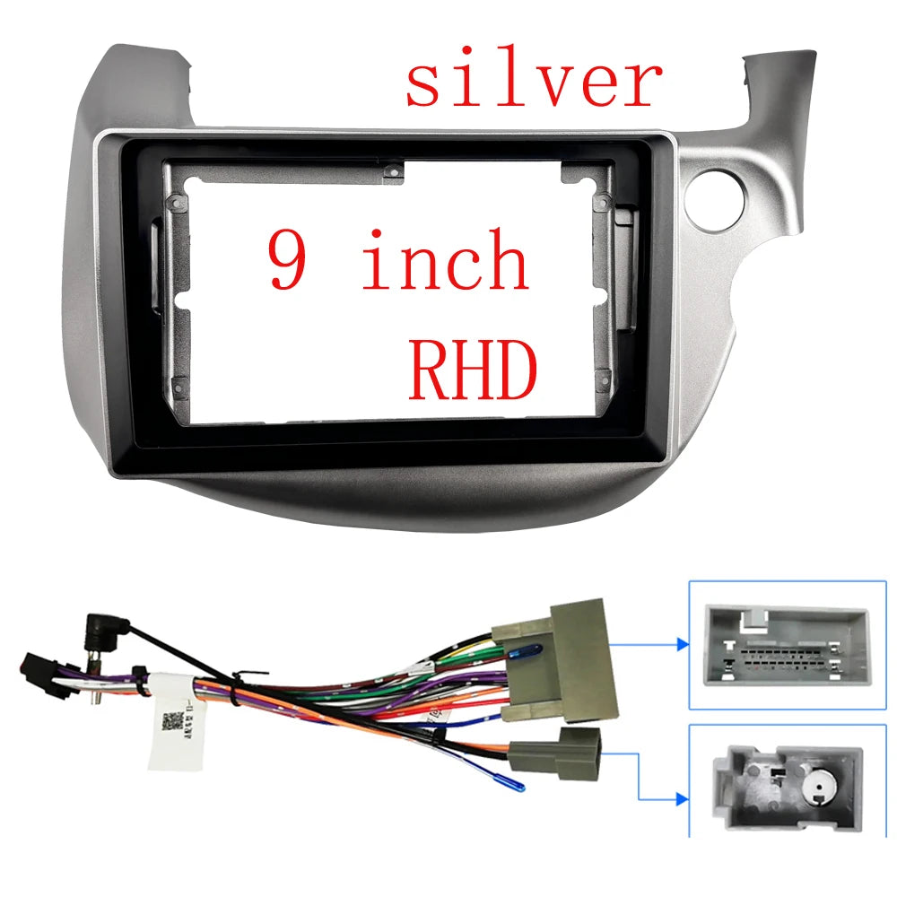 HAOCHEN 2 DIN 9 Inch Car Frame Fascia Adapter For Honda Fit Jazz 2008-2013 Android Radio Dash Fitting Panel Kit sayaragear