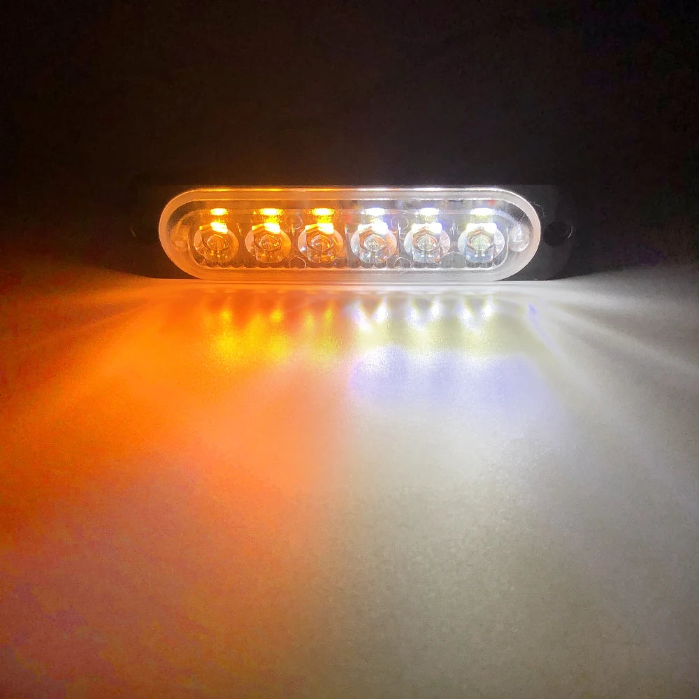 led strobe light Flashing Grille Lights Car emergency light 6LED WARN LIGHT police lights for car TRUCK strobe led light 12v 24v sayaragear
