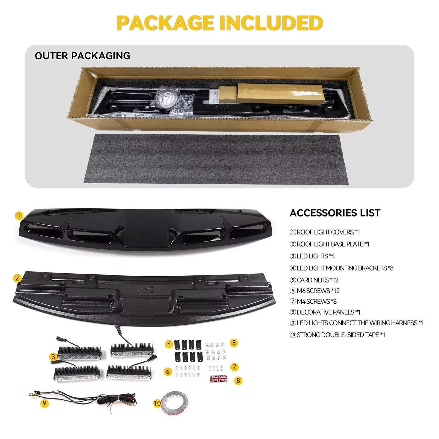 4*4 Off-road Top Light Roof Light with Union Jack for Land Rover Defender 90/110 2020custom sayaragear