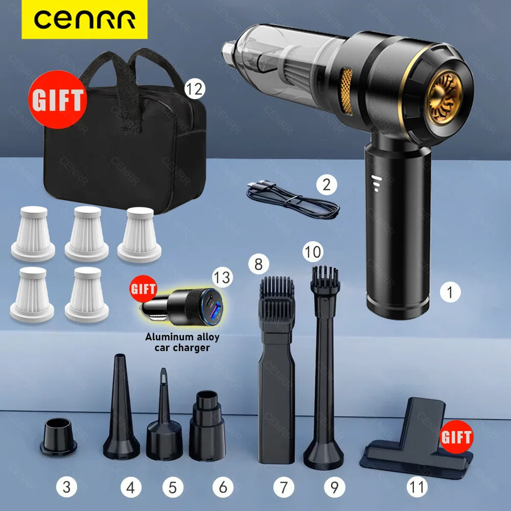 CENRR 998000PA Car Vacuum Cleaner Powerful Portable HandHeld Vacuum Cleaner For Car Wireless Cleaner Robot Car Accessories sayaragear