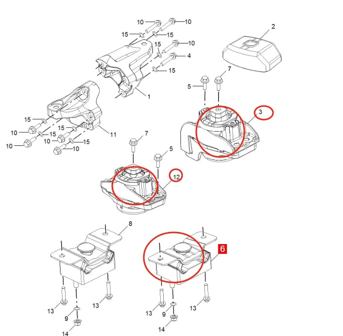 ATMMG For RX8 engine bracket transmission suspension 10163707 10673927 10673928 10163708 10163716 original - sayaragear