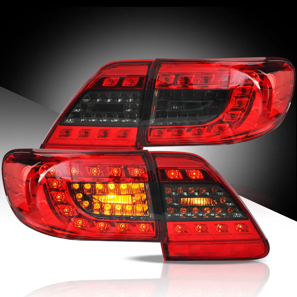 VLAND LED Tail Lights with Sequential Turn Signal for 2011-2013 Toyota Corolla 10th Gen E140 Wide Body Facelift Rear Lamp Assemb sayaragear