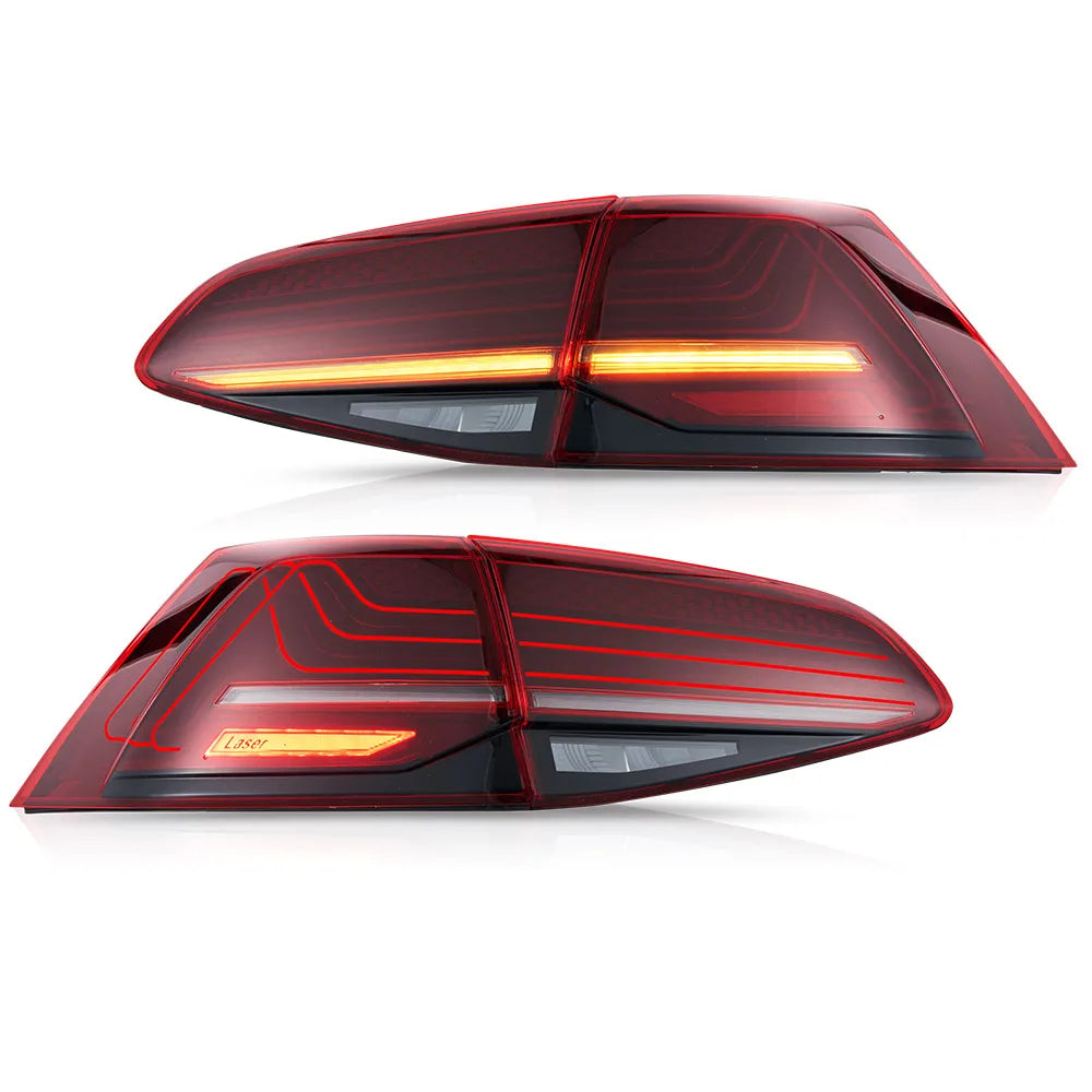 VLAND Laser LED Tail Lights For 2013-2017 Golf MK7 Hatchback Sequential Turn Signal Rear Lamp Assembly sayaragear