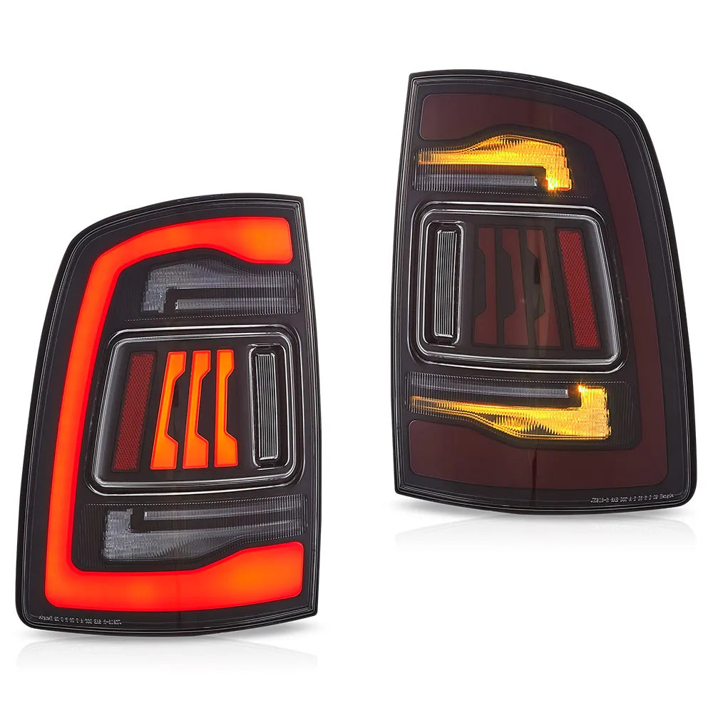 Vland 09-18 Ram 1500/2500/3500 LED Tail Lights Upgrade Assembly With Amber Turn Signal Lamp sayaragear
