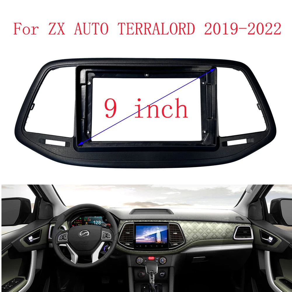 Android Car Radio Frame Kit For ZX AUTO TERRALORD 2019-2022 Auto Stereo Center Console Holder Fascia Trim Bezel Faceplate sayaragear