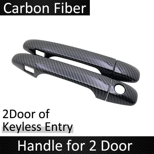 Black Carbon Fiber Door Handle Cover for Toyota iQ AJ10 10 2008~2015 Accessories Stickers Trim Set 2009 2012 2013 2014 Stickers sayaragear